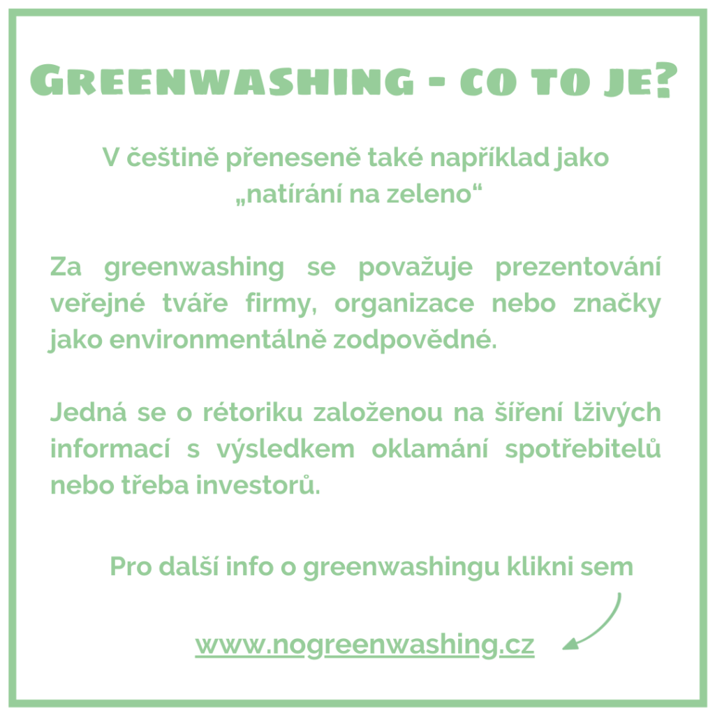 Vysvětlení pojmu greenwashing